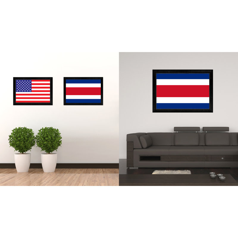 « costa rica », impression sur toile, H 27 po x l 39 po x P 1 po, Encadrement noir