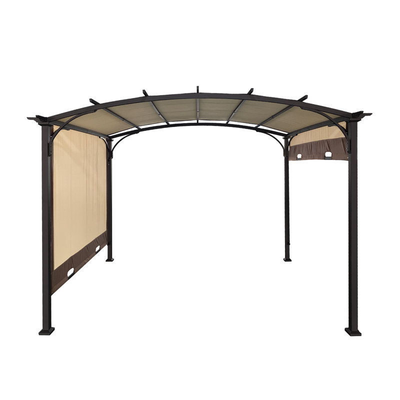 11 pi. L 9 pi. Pergola en métal avec auvent