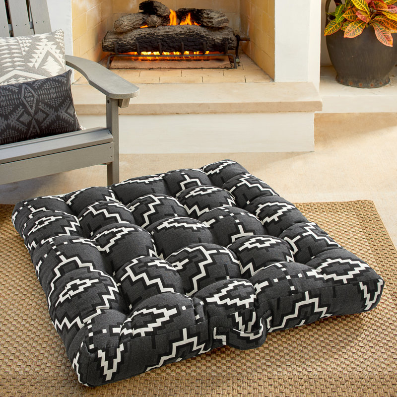 Coussin Sunbrella, Grey Geometic Shapes