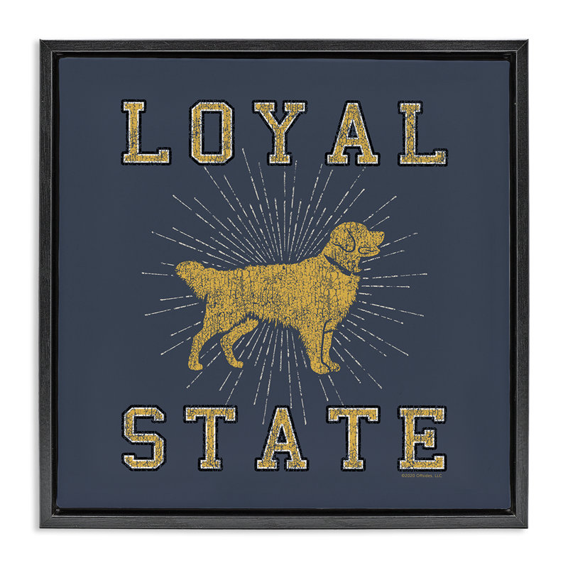 Art mural sur toile "Loyal State" par Spirit Animals / Life Is High, Cadre flottant noir de jais, H 25 po x l 25 po