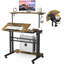 Bureau d'ordinateur réglable avec 3 ordinateurs de bureau
