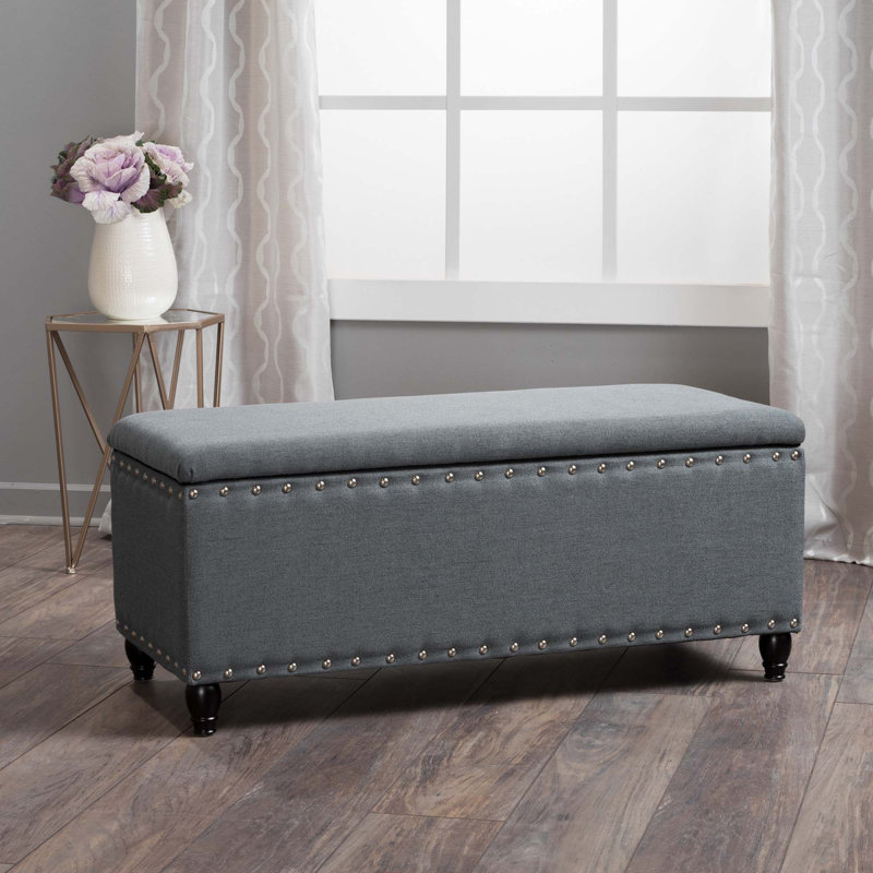 Banc de rangement rabattable, Gris anthracite