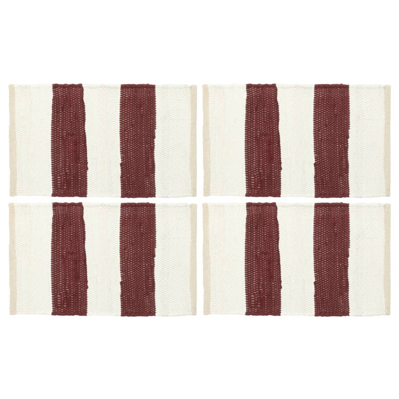 Flickinger Table Protector, Burgundy/White