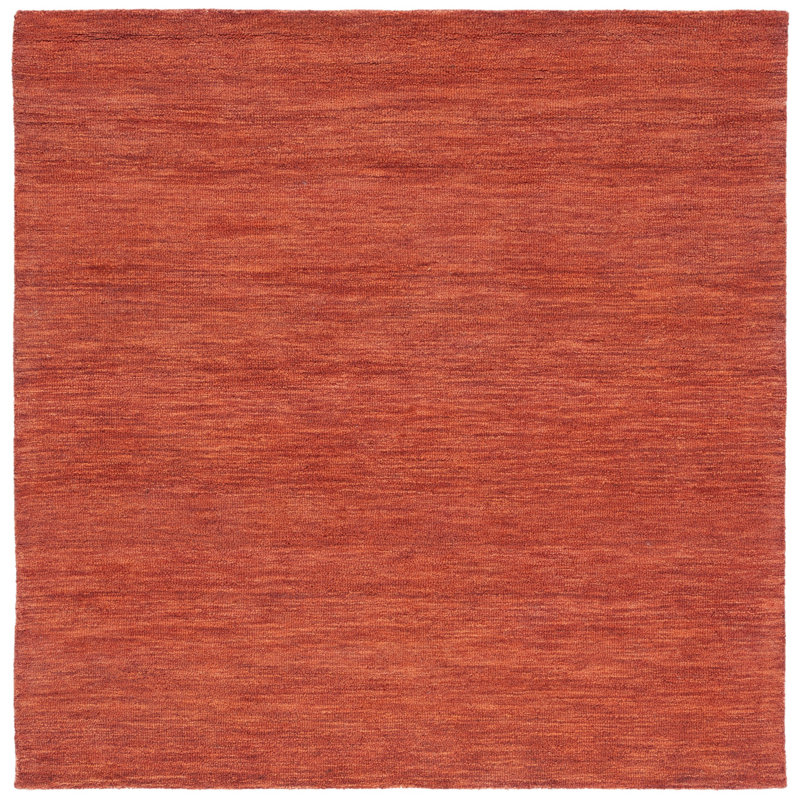 Metro Hand Tufted Wool/Cotton Rug in Orange, Square 6'