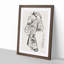 Courtesan Placing a Hairpin in Her Hair by Kaigetsudo Anchi - Picture Frame Painting Print-55510396-55510395
