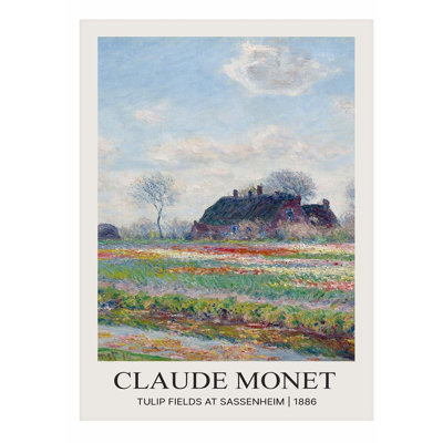 «Landscape and Nature Claude Monet Fields Tulip at Sassenheim», reproduction d'art classique sans cadre
