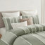 Ensemble de housse de couette rayée en coton, literie respirante 3 pièces, double / grand-122563601-122563600
