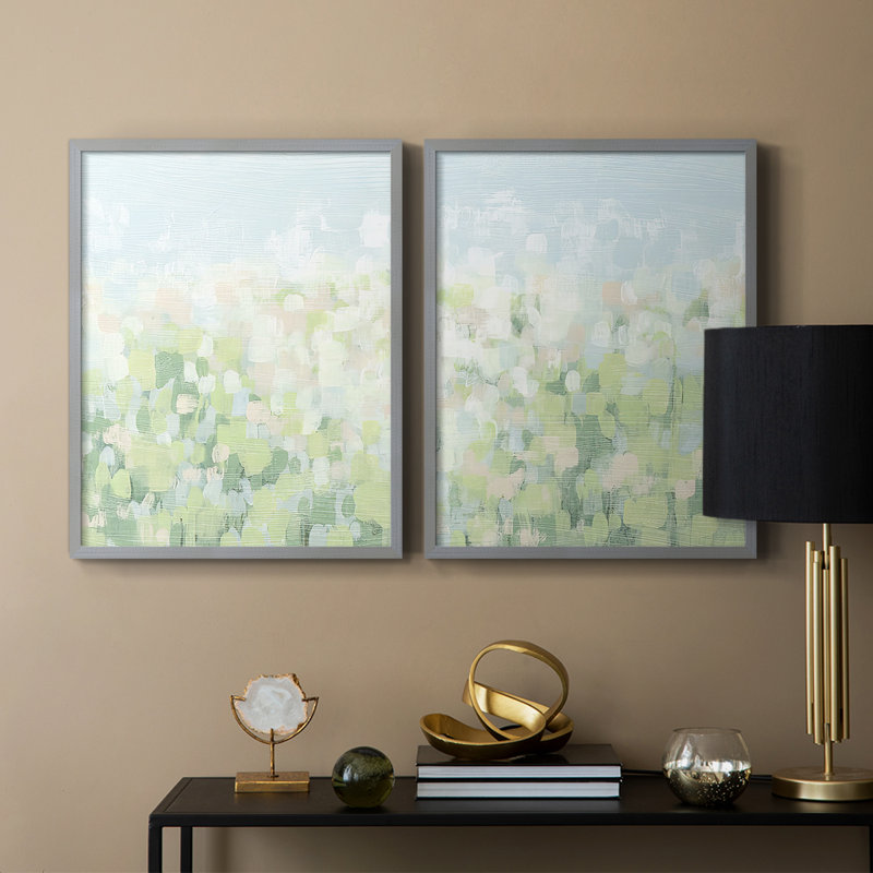 «Kaleidoscope Meadow I», reproduction encadrée de qualité supérieure - prête à être accrochée - aucun clou requis - aucun clou requis