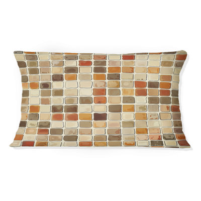 Coussin brun Midcentury Mosaic II - Midcentury