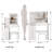 29.2" Small Size Left Bedside Cabinet Vanity Table + Cushioned Stool, Large Sliding, Touch Control, Tri-Color Switching, Brightness Adjust LED Mirror, High Capacity Storage-1520358507
