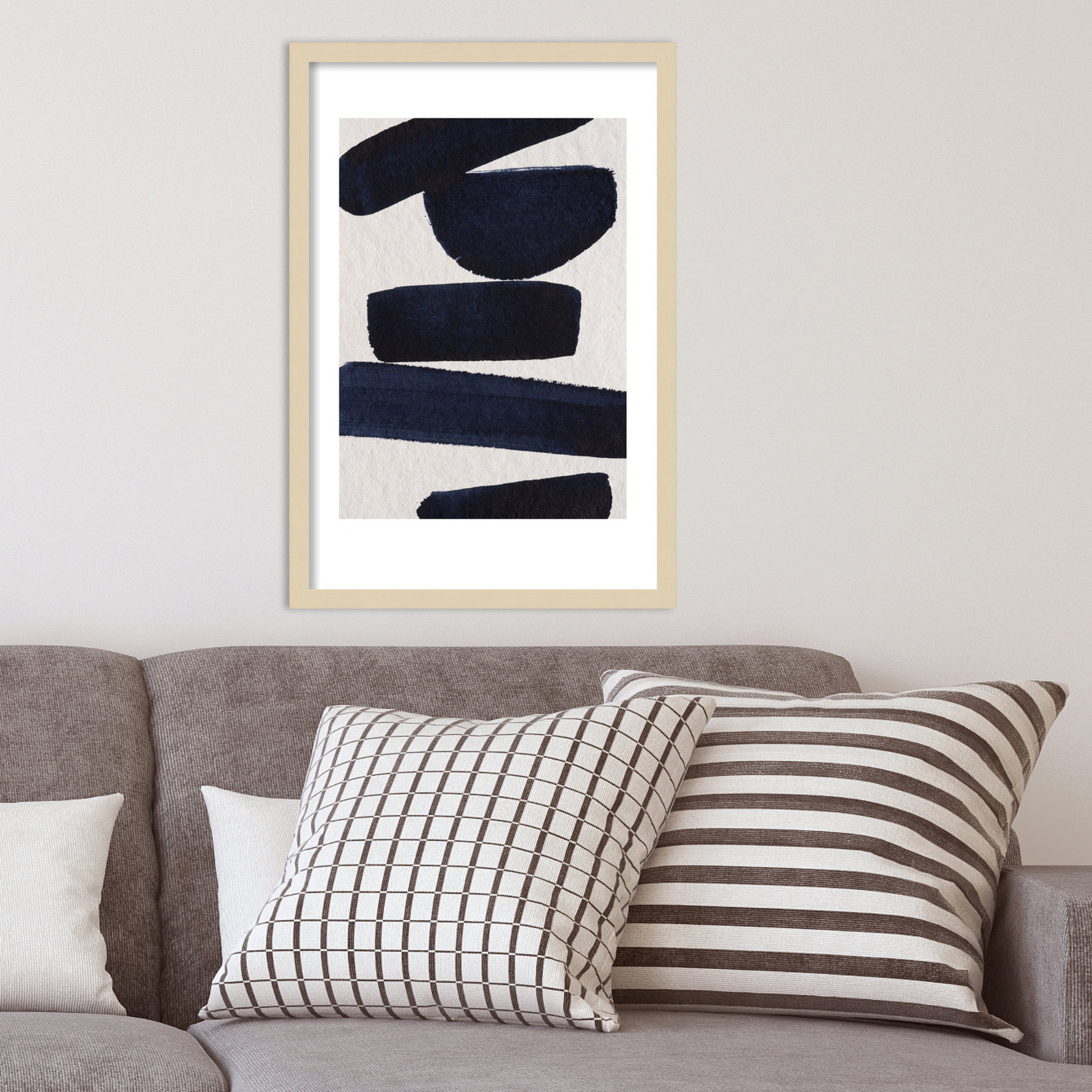 Japandi 5 by Simon West, Brown, 25.6" H x 17.4" W x 0.88" D