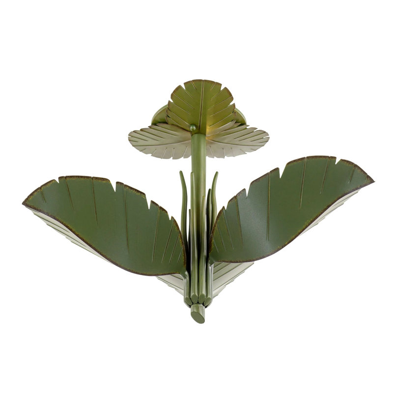 Plafonnier semi-encastré Banana Leaf, Feuille de bananier, Feuille de bananier / vert