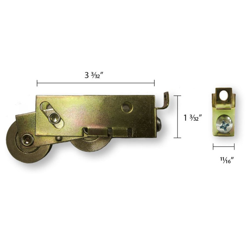 Rouleaux tandem pour porte coulissante