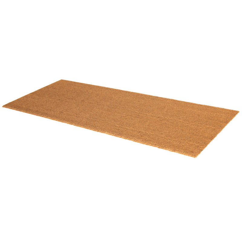 Alece Minimalist Coconut Coir Entryway Doormat, 18" W x 60" L - Non Slip