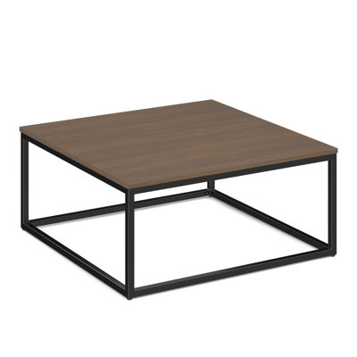 | Lyons | 36'' Square Top Coffee Table with Black Metal Base