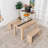 Space-Saving Wood Dining Table Set For 4, Dining Table Set With 2 Benches-1446748685-1446748687-1446748675