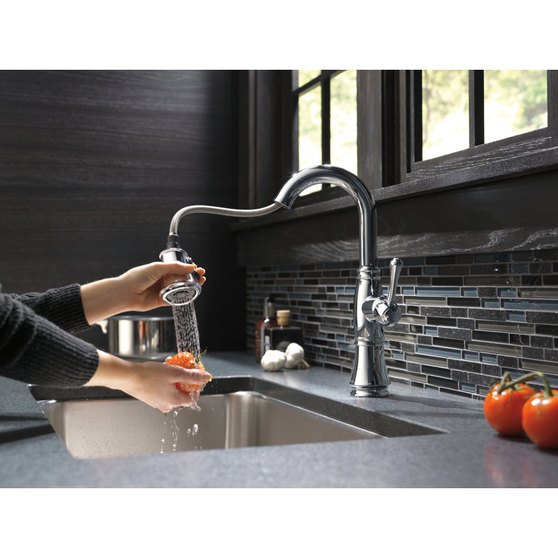 Cassidy Bar Faucet with Pull Down Sprayer, Chrome