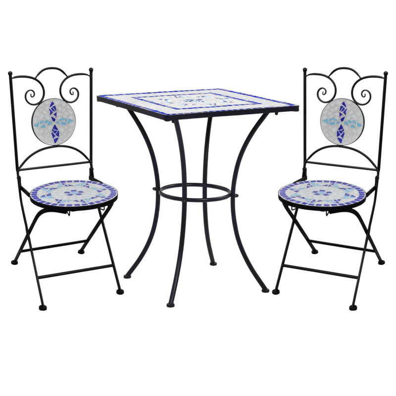 Priory 2 - Person Metal Patio Dining Set with Square Table