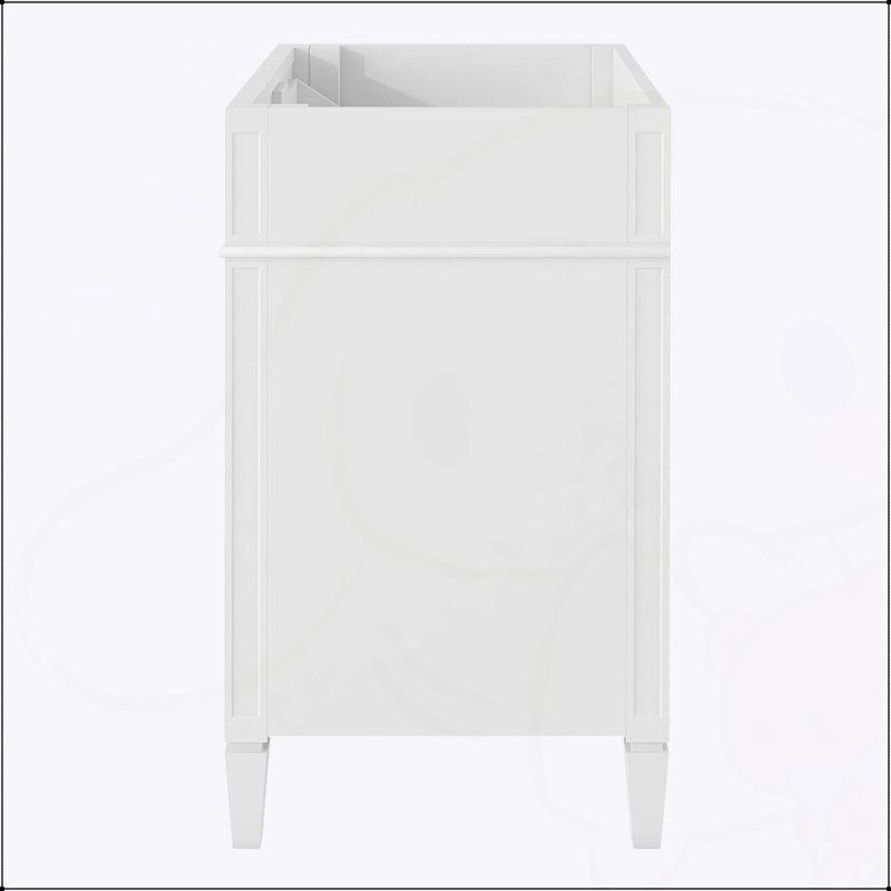 Meuble-lavabo moderne de 30 po avec 2 tiroirs, un tiroir basculant et une tablette réglable pour un rangement efficace, Blanc
