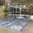 Bonnetta Geometric Machine Woven Polypropylene Indoor / Outdoor Area Rug in Blue/Ivory-580084042