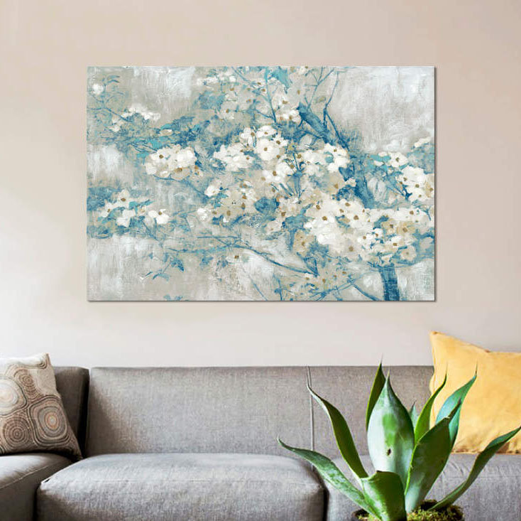 «Dogwood Bloom I», reproduction sur toile, H 18 po x l 26 po x P 1,5 po, Toile tendue, Pas de tapis