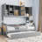 Wooden Daybed With Twin Size Trundle, And All-In-One Cabinet And Shelf-162416359-162416353