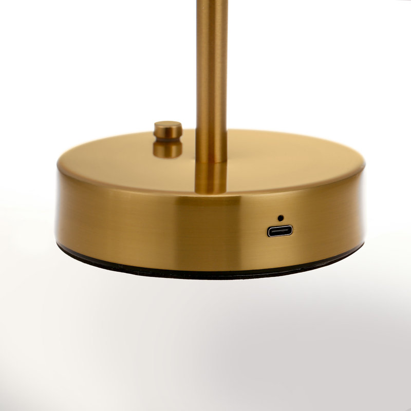Lampe de chevet rechargeable 11,4 po à commande tactile avec éclairage 3 couleurs