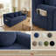 Petit canapé-lit 71 po moderne sans nuage, sans assemblage requis Canapé désossé avec 3 coussins 3 places pour salon, chambre à coucher, appartement, sans assemblage requis, bleu-130834752