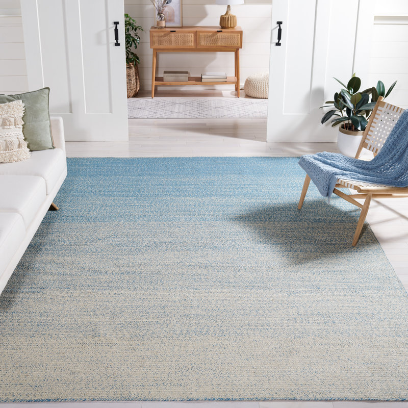 Dequesha Natural Fiber Hand Loomed Jute Ombre Rug, Rectangle 8' x 10'