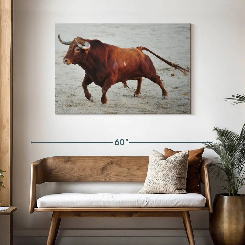 Brampt Red Spanish Bull, 30" H x 45" W