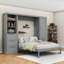 Grand lit escamotable avec rangement intégré et configuration personnalisable-2141130036
