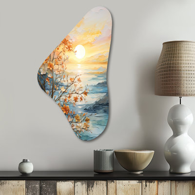Cournoyer - Sunrise Sunset Boomerang Shape Assymterical Metal Wall Art
