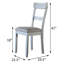 Chaises d'appoint à dossier deux tons gris et gris perle