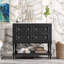 Meuble-lavabo 36 po avec 4 tiroirs et structure en bois massif-139848674
