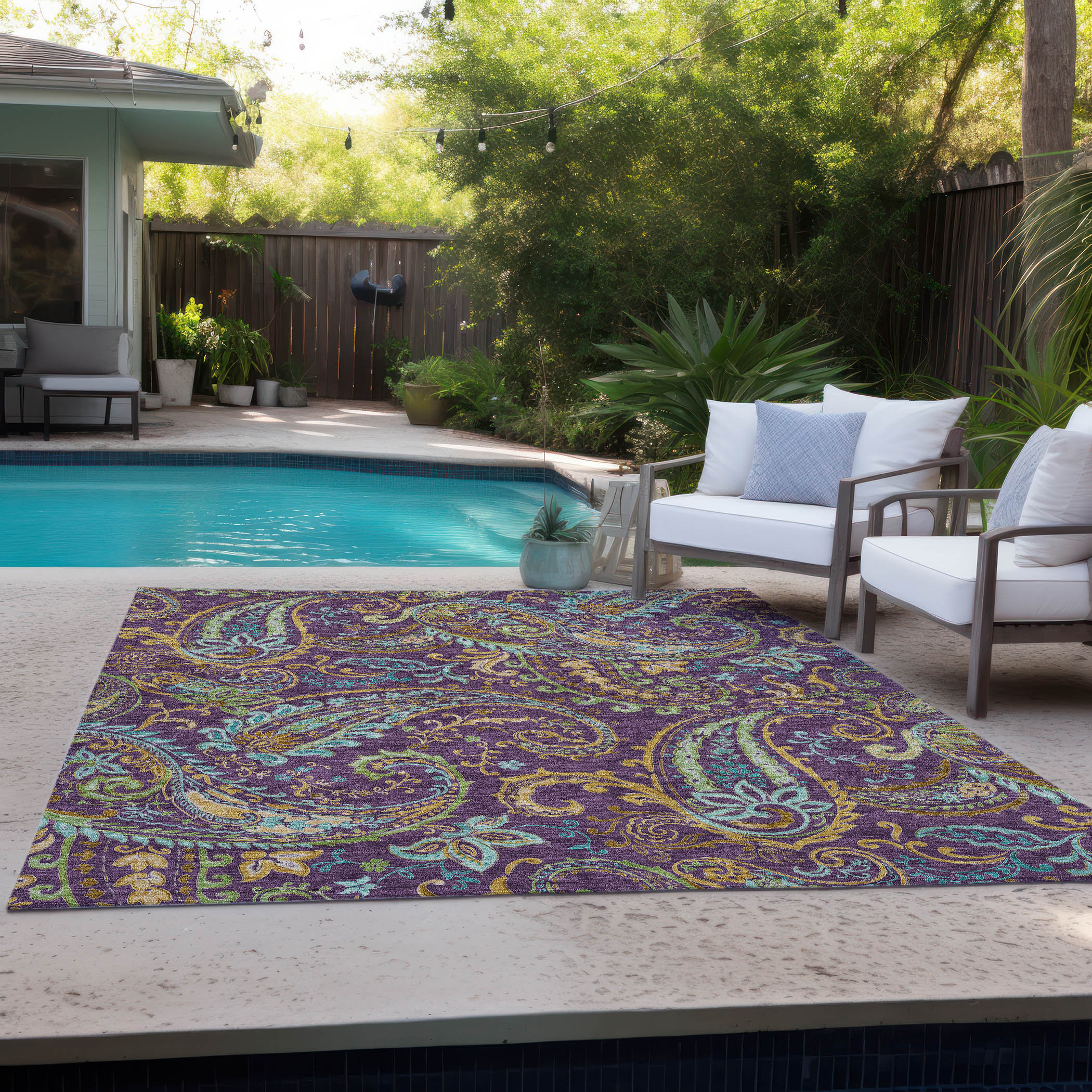 Langley Street Kinslee Washable Paisley Indoor / Outdoor Rug & Reviews ...
