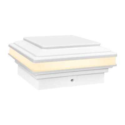 Outdoor Low Voltage Flat Top Post Cap Light, Fence Lighting, 3000K, 1 Pack