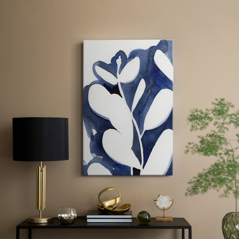 Bleu eucalyptus II - galerie Cavas sur mesure, H 18 po x l 12 po