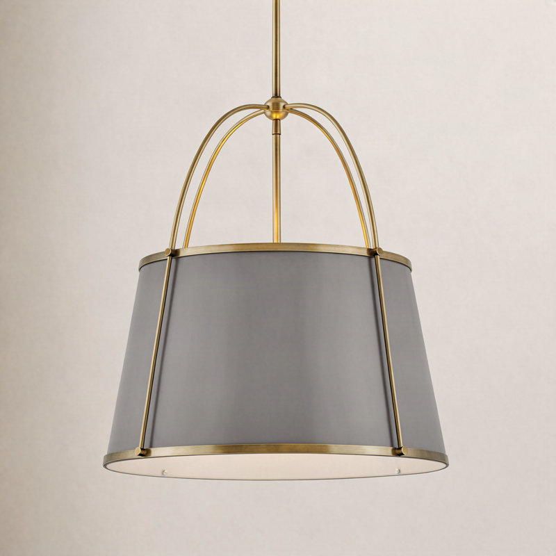 Moxie 4-Light Chandelier, Lacquered Dark Brass