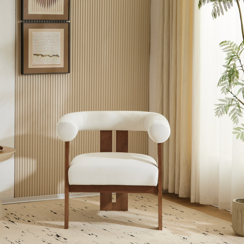 Fauteuil, fauteuil d'appoint rembourré à trois pieds
