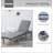 Outsunny Chaise Lounge Chair for Outdoor, Patio Recliner with 4-Position Adjustable Backrest and Cushion for Deck, Beach, Lawn and Sunbathing-2076738674