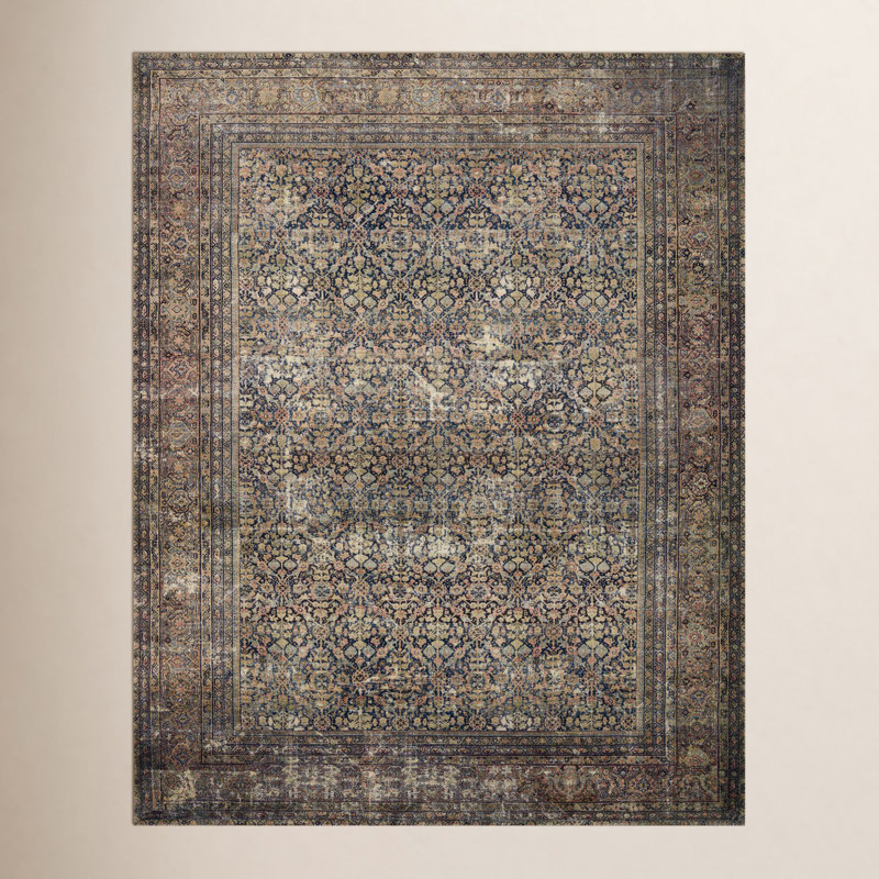 Amber Lewis x Loloi Morgan Denim / Multi Area Rug, Rectangle 9'6" x 13'6"