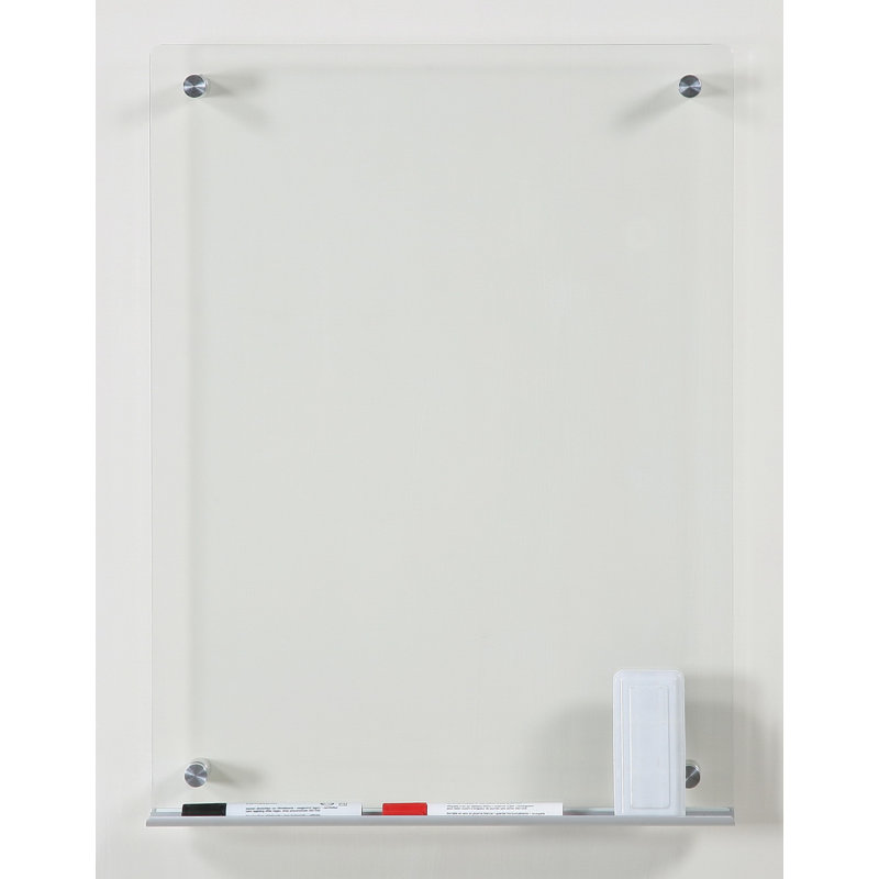Audio-Visual Direct Non-Magnetic Clear Glass Dry-Erase Board, 24" x 36"