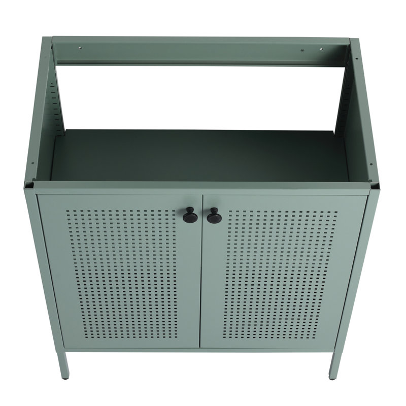 Meuble-lavabo de salle de bain autoportant 30 po (sans le lavabo supérieur) -BVB05730BK-1, Vert menthe