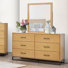 Commode 6 tiroirs avec miroir Tyresse