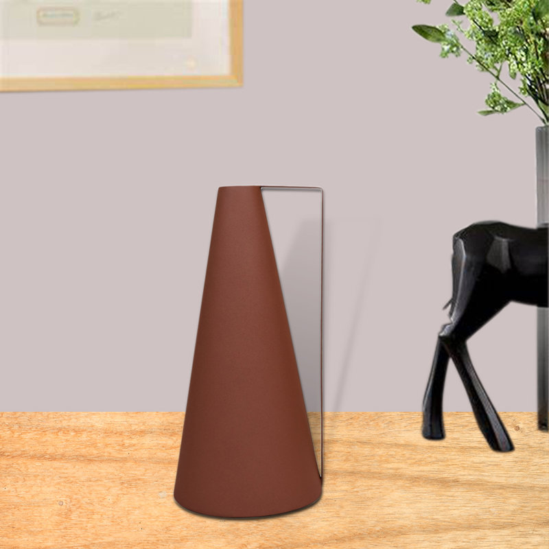 Vase de table Sanita, Orange, H 16 po x l 8 po x P 8 po