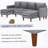 U-shaped Sponge-filled Cushion Combination Sofa-80640971