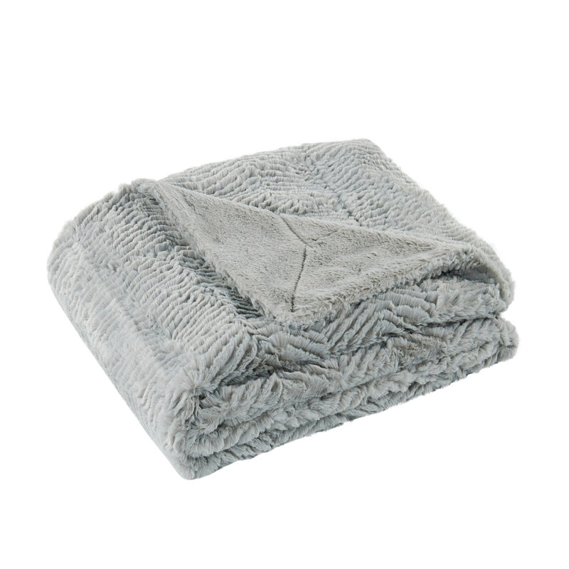 Throw Blanket, Silver, 127cm W x 152.4cm L