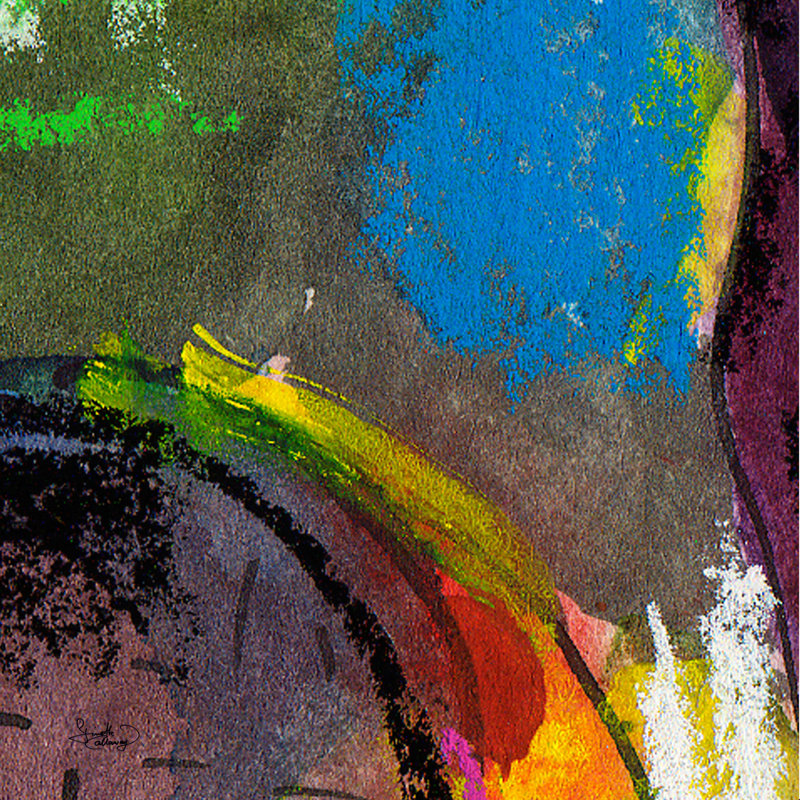 «Ayalur Ginette Fine Art Mad Banana 1», reproduction sur toile tendue, H 12 po x l 12 po, Encadrement argenté, Non