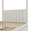 Lit plateforme à baldaquin avec gigogne et trois tiroirs de rangement, beige-1104026830
