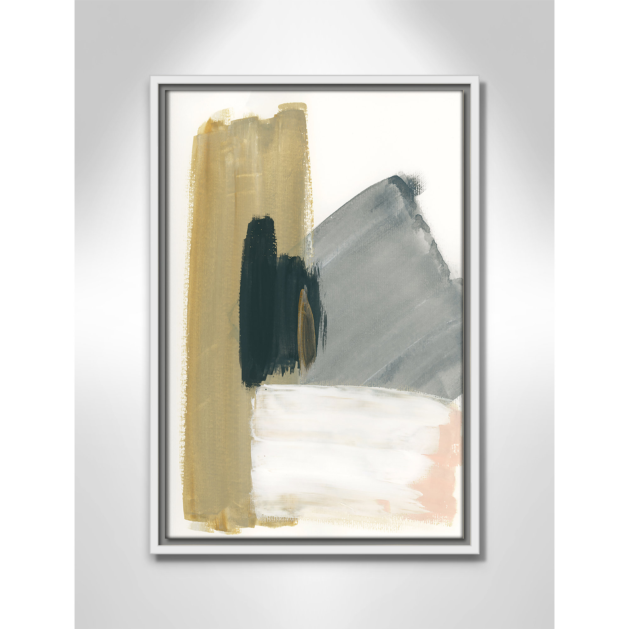 Marble Block Symmetry II by - Floater Frame Print on Canvas, White Framed, 19.5" H x 13.5" W x 2" D